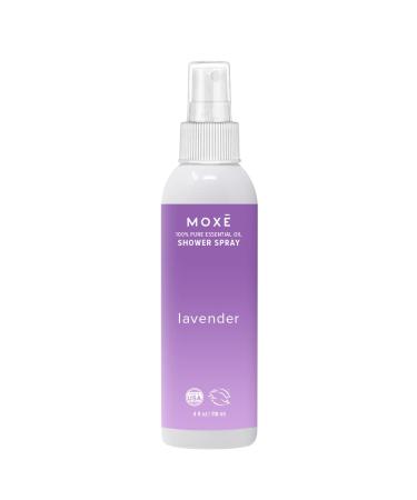 MOXE Lavender Shower Steamer Spray, 100% Natural Essential Oil Aromatherapy Mist, Daily & Nightly Relaxation, Calming Bedtime Bath, Congestion & Tension Relief, Made in USA, 4 Ounces Lavender 4 Fl Oz (Pack of 1)