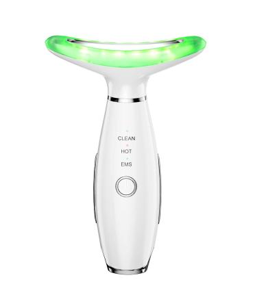 YUNRUO Anti Wrinkles Face Neck Massager Double Chin Massager Device  3 in 1 Portable Facial Massager for Skin Care  Relieve Fine Lines and Tightening Sagging Skin (White)