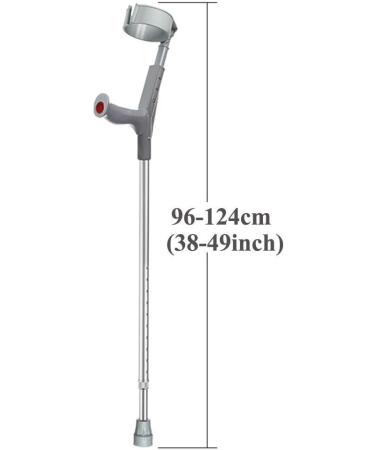 Forearm Crutches Adjustable Non- Slip Adult Forearm Crutch Height Adjustable Arm Cuff Crutch Lightweight Aluminum Alloy Portable Elbow Wa - Buy Online on GoSupps.com