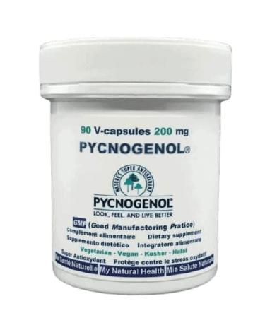 PYCNOGENOL® 90 vegetable capsules of 200 mg SUPER ANTIOXIDANT-laboratory-tested (Horphag Research Switzerland), allergen-free. Also in 30 capsules