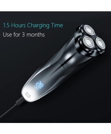 Premium Head Shavers for Bald Men - Rechargeable Electric Razor with LCD Display & IPX7 Waterproof | Full Body Washable (Black - Buy Online on GoSupps.com