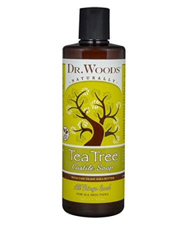 Dr. Woods Pure Tea Tree Liquid Castile Soap with Organic Shea Butter, 16 Ounce