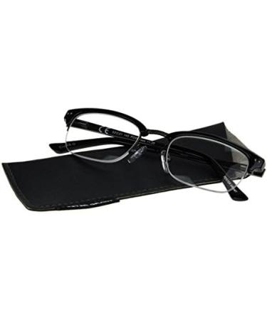Foster Grant Warwick Men's Reading Glasses - Black Faux Rimless +2.00 | International Shipping Available - Buy Online on GoSupps.com