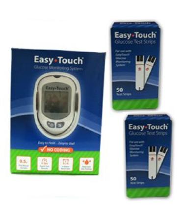 Easy Touch Glucose Monitor Kit Combo (Meter Kit and Test Strips 100ct)