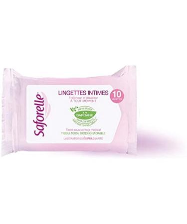 Saforelle 10 Intimates Wipes Ultra Gentle for Pocket