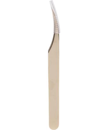 Eyelash Extension Tweezers - Stainless Steel Pearl Golden Curved Tweezers for Beauty Salons & Eyelash Transplantation - Buy Online on GoSupps.com