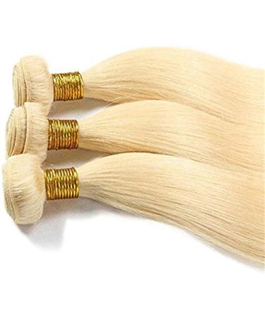 Elailite Virgin Remy Hair Extensions - Brazilian Straight Hair 10-24 #613 Bleached Blonde - 100g Bundle - Buy Online on GoSupps.com