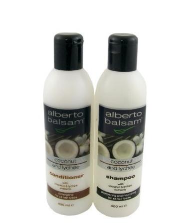 Alberto Shampoo and Conditioner x 2400 ml Each Coconut and Lychee Extracts