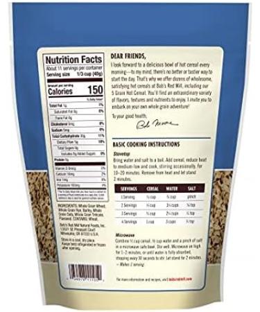 Bob's Red Mill 5 Grain Hot Cereal 454 gram - Buy Online on GoSupps.com