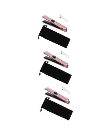 OHPHCALL 3pcs Curling Iron Curling Wand for Hair Styling Cordless Power Tools Hair Curler Golden Abs 21X4X3.5CMx3pcs Rose Goldx3pcs