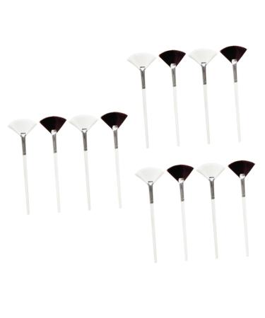 12 Pieces Brush Lipstick Brush Salon Brush Tool Applicator Beauty Brush for Face Cosmetics Face Cleaning Brush Apply for Miss
