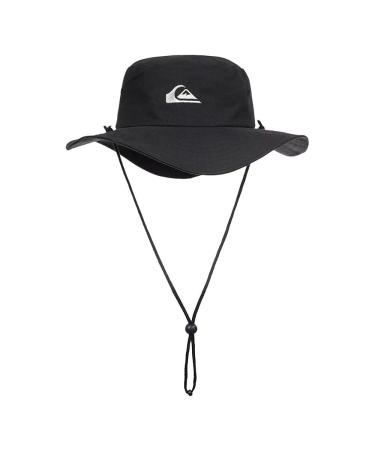 Quiksilver Men's Bushmaster Sun Protection Floppy Visor Bucket Hat Large-X-Large Black