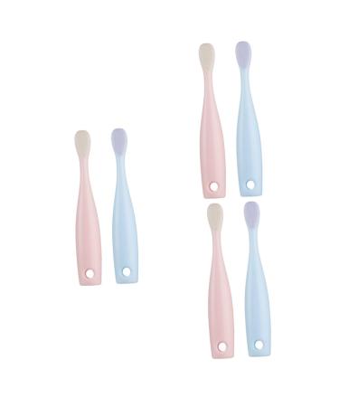 Minkissy 6 STK toothbrush enchanting toothbrushes bite ring for baby toothbrush manual soft toothbrush infant toothbrush tongue soft fur pp toddler detergent