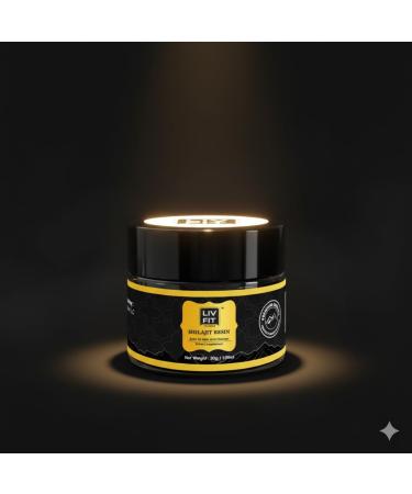 Liv Fit Himalayan Shilajit Resin | 30g (100 Servings) | 100% Pure | Lab-Tested for Purity | Dietary Supplement - Buy Online on GoSupps.com