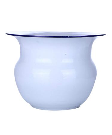 DOITOOL Enamel Spittoon Vintage Chamber Pot Bedpan Urinal Bottle Urine Pots Old Child Potty for Home Hospital (White)
