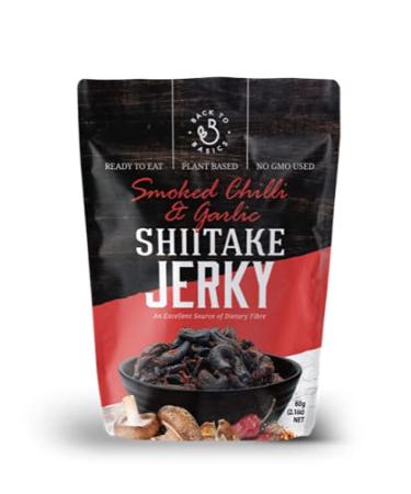 DJ & A Back to Basics Vegan Mushroom Smoked Chilli Jerky 16 x 60g