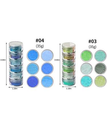Prreal 24 Color Pigment Nail Powder - Iridescent Glitter & High-Gloss Halo Powder for Stunning 3D Nail Art | International Shipping Available - Buy Online on GoSupps.com