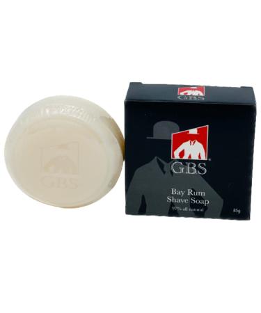 G.B.S 97% Bay Rum All-Natural Shave Soap with Shea Butter, Coconut Oil, Avocado Oil - Balm, Towel & Travel Kit - Rich Lather Foam for Wet Shaving - Ideal Christmas Gift - Buy Online on GoSupps.com