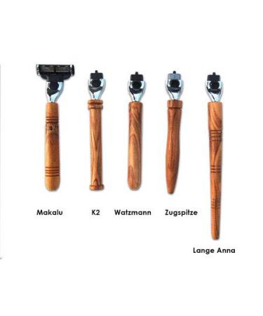 DOM Wet Razor with Olive Wood Handle Makalu - Precision M3 Blade for a Luxurious Shave | International Shipping Available - Buy Online on GoSupps.com