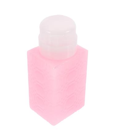 MERRYHAPY Makeup Remover Bottle Nail Polish Remover Push down Makeup Remover Container Nail Polish Remover Bottle Mini Water Pump 6x5x13cm Pink