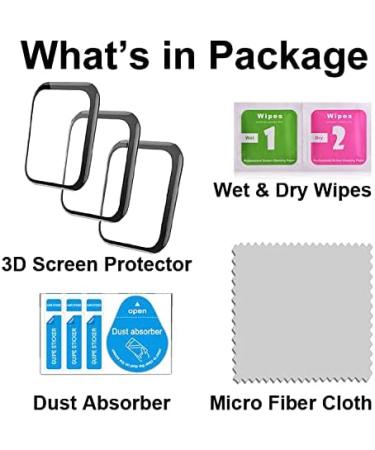 Smaate 3D Screen Protector for T42 Y22 Y20GT Smartwatch - 3-Pack Anti-Shatter Film Compatible with ANDFZ, Smaiit, WZWNEER, BANLVS, DXPICR - Curved Edge Frame for Extra Protection - Buy Online on GoSupps.com