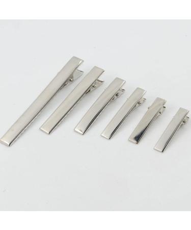 MonkeyJack 50 Pieces Flat Metal Single Prong Alligator Hair Clips Duckbills Barrette Bows DIY - 40mm - Buy Online on GoSupps.com