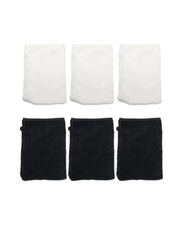 Healifty 6pcs Fiber Makeup Remover Gloves Bath Mitt Soft Face Mitten Bath Spa Microfiber Cleaning Cloths Beauty Makeup Remover Gloves Tissue Paper Travel Polyester Edging Take a Bath