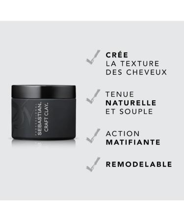 Sebastian Professional Craft Clay - 2 x 52ml Hair Modelling Cream for Effortless Styling | International Shipping Available - Buy Online on GoSupps.com