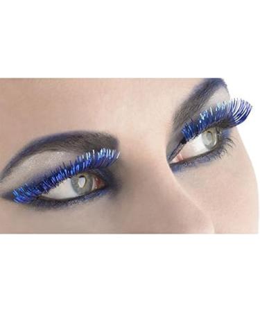 Amscan 397281.22 Non Toxic Self Adhesive Blue Tinsel False Eyelashes - Hypoallergenic Beauty Enhancement - Buy Online on GoSupps.com