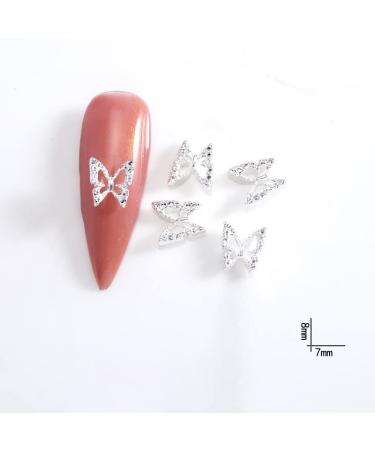 KACHIMOO 50 Silver Butterfly Nail Charms for Acrylic Nails - DIY Craft & Nail Art Accessories - Buy Online on GoSupps.com
