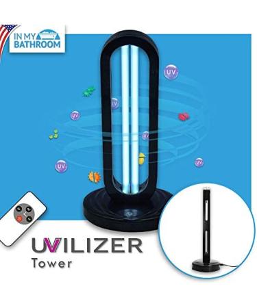 UVILIZER Tower - Portable UV Light Sanitizer Lamp w/ Remote Control | 38W UVC Disinfection Bulb | Kills Germs, Bacteria, Virus | For Home, Baby Room, Office | USA - Buy Online on GoSupps.com