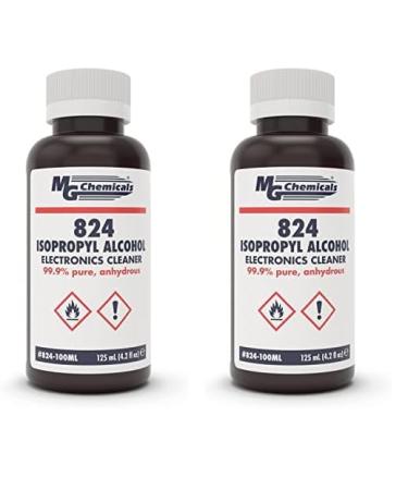 MG Chemicals 824 99.9% Isopropyl Alcohol Electronics Cleaner 4.25 Fl Oz (Packaging May Vary) (Pack of 2) 4.23 Fl Oz (Pack of 2)