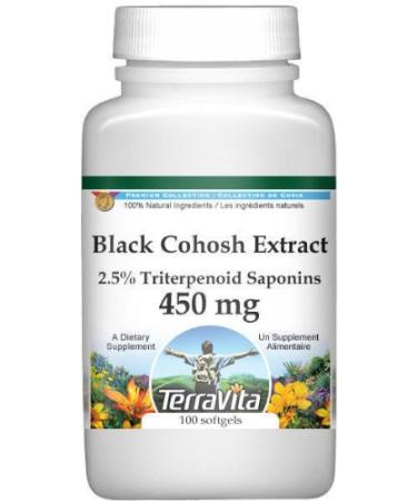 Extra Strength Black Cohosh Extract (2.5% Triterpenoid Saponins) - 450 mg (100 Capsules ZIN: 514098)