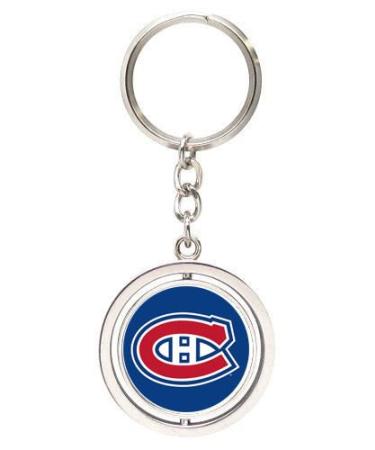 aminco Unisex Adult Rotating Logo Keychain Multicolor One Size Montreal Canadiens One Size Multicolor