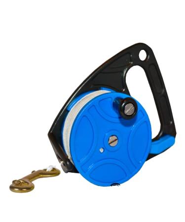 DiveSafe Scuba Diving Reel with Thumb Stopper and High Visibility White Line (150ft' , 270ft') - for Cave and Wreck Exploration, Recreational Diving and Spear Fishing (270ft) 270ft Diving Reel With Thumb Stopper