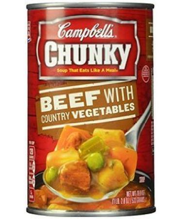 Campbell's Chunky Beef with Country Vegetables Soup 18.8 oz. (Pack of 3)