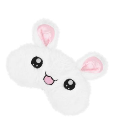Didiseaon 1pc Eye Cover Travel Eye Mask Eye Mask for Travel Rabbit Eye Mask Plush Eye Mask Blindfold Facial Mask Women Eye Mask Breathable Eye Mask Night Eyeshade Sleep Mask Cartoon Ice Bag 1 Count (Pack of 1) White