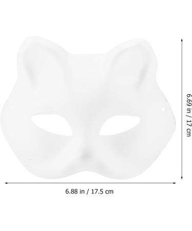AOKWAWALIY 5pcs White Cat Masks | Blank DIY Halloween & Cosplay Half Face Masks | Perfect Masquerade Party Supplies - Buy Online on GoSupps.com