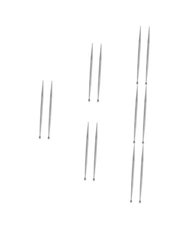 Healifty 12 Pcs Auricular Point Probe Pen Ear Cleaner Tool Cleaning Tool Ear Pick Acupressure Tools Earwax Removal Kit Acupoint Detector Massage Tool Auricular Point Pen Silver Spring Spoon Silverx6pcs 12.5x0.3x0.3cmx6pcs