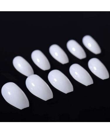 Sethexy coffin false fingernails 500 pieces 10 sizes ballerina press on nails acrylic complete cover incorrect nail tip for art nail design (of course) nature