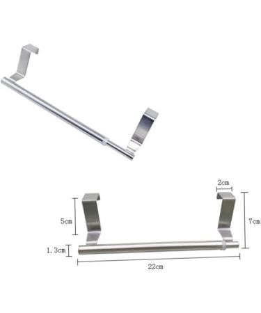 Alipis 2pcs Kitchen Utensil Hanger Traceless Towel Rack Coat Hanger Stainless Steel Kitchen Rack Silverx2pcs 22*7cmx2pcs - Buy Online on GoSupps.com