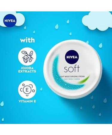 NIVEA Soft Light Moisturizer - Instant Hydration for Face Hand & Body Non-Greasy Cream with Vitamin E & Jojoba Oil 200ml - International Shipping Available - Buy Online on GoSupps.com