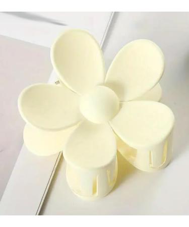 Cute Flower Claw Clip Hair Clips for Women.Non-slip Matte Large Claw Clips for Thick Hair Medium Hair Claw Clips for Thin Hair Hair Claws Jaw Clips for Hair--1ct Flower Clips for Hair  (1ct Flower  Beige)