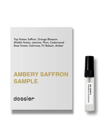 J FARELL Dossier Ambery Saffron Perfume for Women & Men Sample Size 5mL by Dossier Perfume Cologne - 5mL