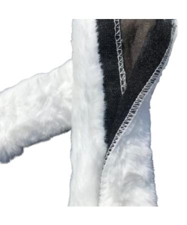Faux Sheepskin Horse Noseband Cover Set - 2 Pieces | Soft Lambswool Cheek Piece Halter Accessory in White - Buy Online on GoSupps.com