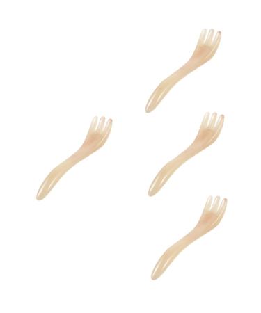 Fomiyes 4 pieces scratching ridge of antistatic ridge retro hair brush head massage scalp stress relaxing facial bumps massage bums for the scalp head scratch jade resin wax