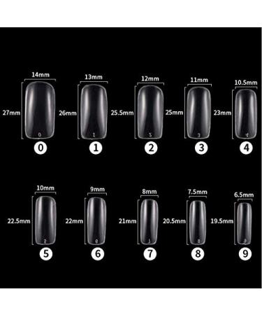 100 Pack Acrylic Long Coffin Nail Tips - Natural Fake Nails with Clear Box | 10 Sizes - Buy Online on GoSupps.com