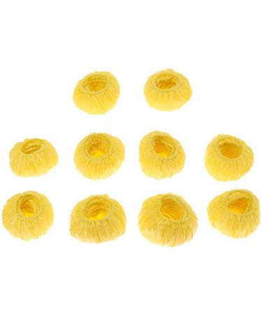 100pcs Disposable Ear Covers Kids Baby Boys Girls Disposable Bath Shower Ear Protectors Caps for Hair Dye  Shower  Bathing - Yellow