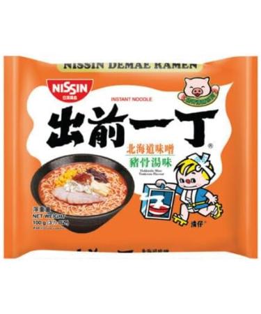 Nissin Hokkaido Miso Tonkotsu Flavour Demae Ramen Instant Noodles 100g (Pack of 5) - Buy Online on GoSupps.com