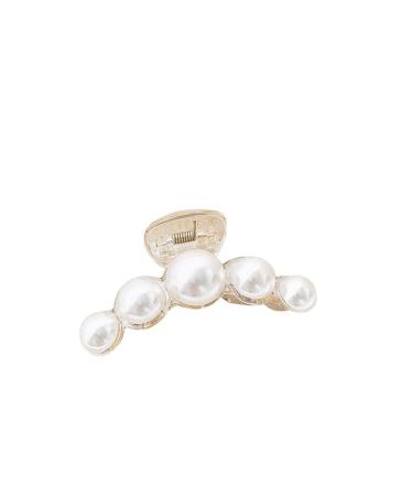 5-Piece Pearl Thick Hair Jaw Clips - Stylish Hairpins for Women & Girls | Indoor & Outdoor - Buy Online on GoSupps.com